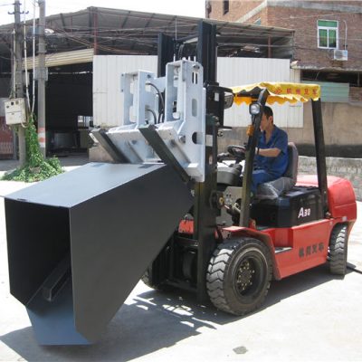 3 toneladang Hyundai Diesel Forklift Attachment Bucket Hinged Fork And Bucket